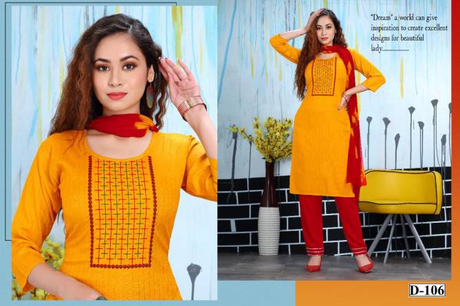 Bq Lurex 101 Rayon Printed Ethic Wear Kurti With Bottom And Dupatta Readymade Collection
